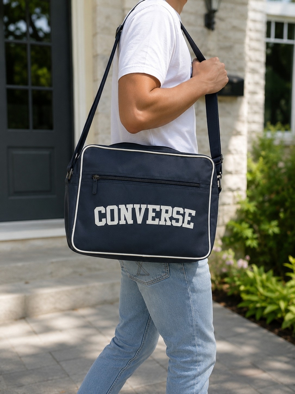 Vintage Converse Messenger Flight Bag Retro Y2K